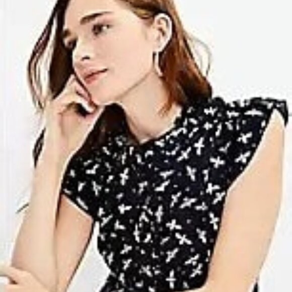 Loft Bee Ruffle Top Blouse - Picture 1 of 10